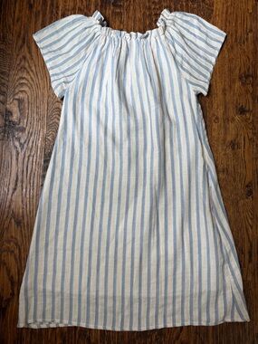 NWT Vignette Girls' Blue and White Striped Casual Dress